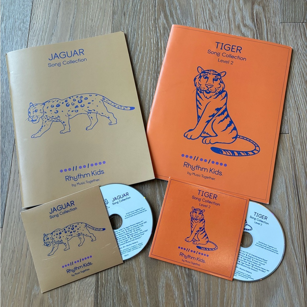 Music Together Rhythm Kids Jaguar and Tiger Collections - 2 Books & 2 CDs